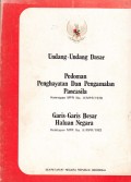 Undang-Undang Dasar : Pedoman Penghayatan Dan Pengamalan Pencasila